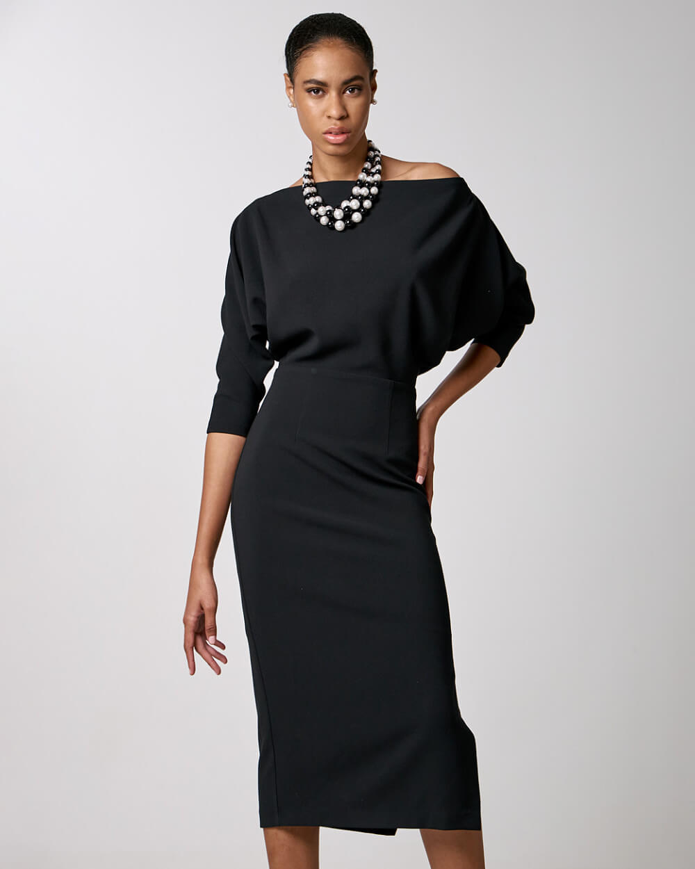 φορεμα μιντι μαυρο-1